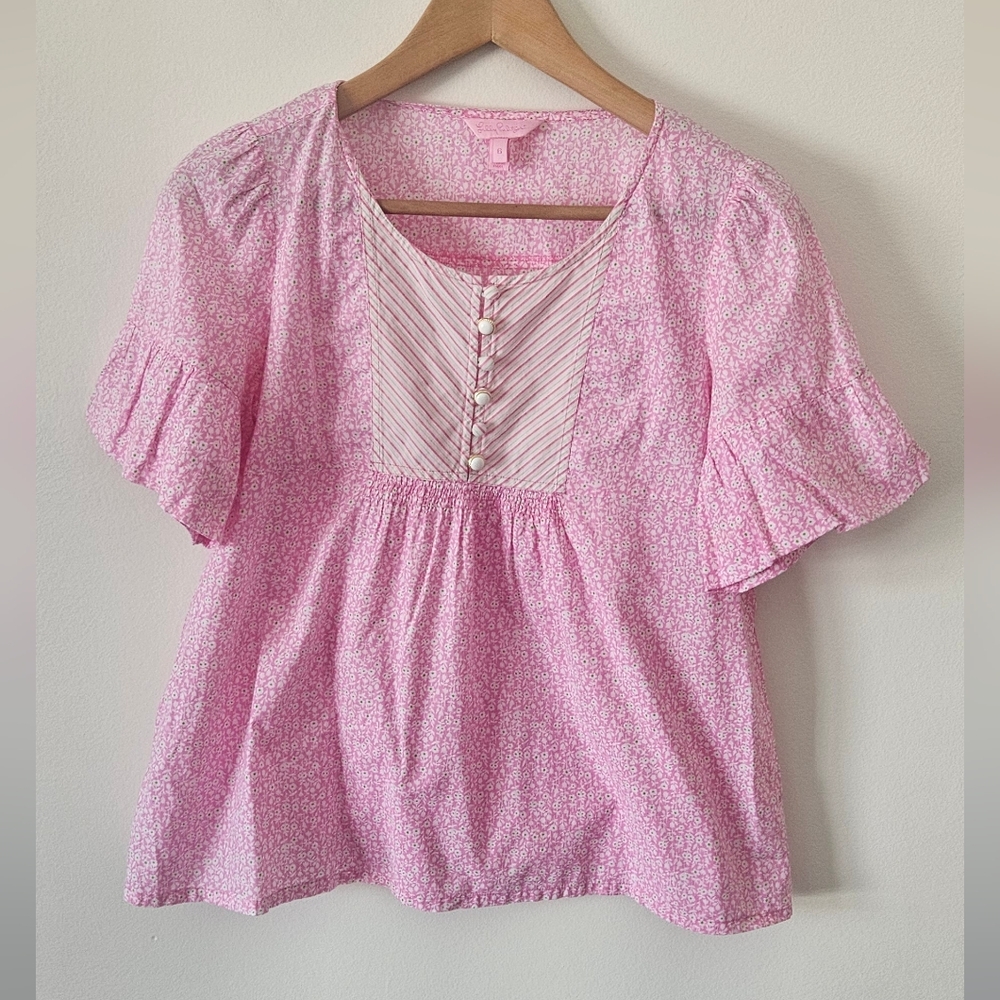 Lilly Pulitzer Pink Patterned Blouse